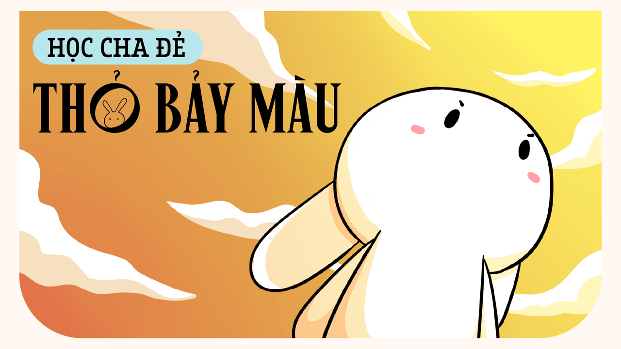 thỏ bảy m&agrave;u meme cho game thủ