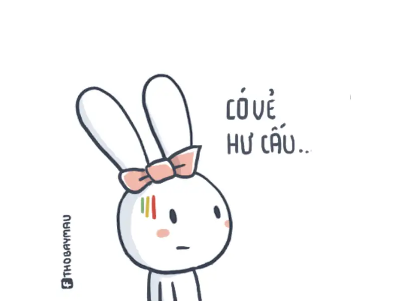 thỏ bảy m&agrave;u meme 0022