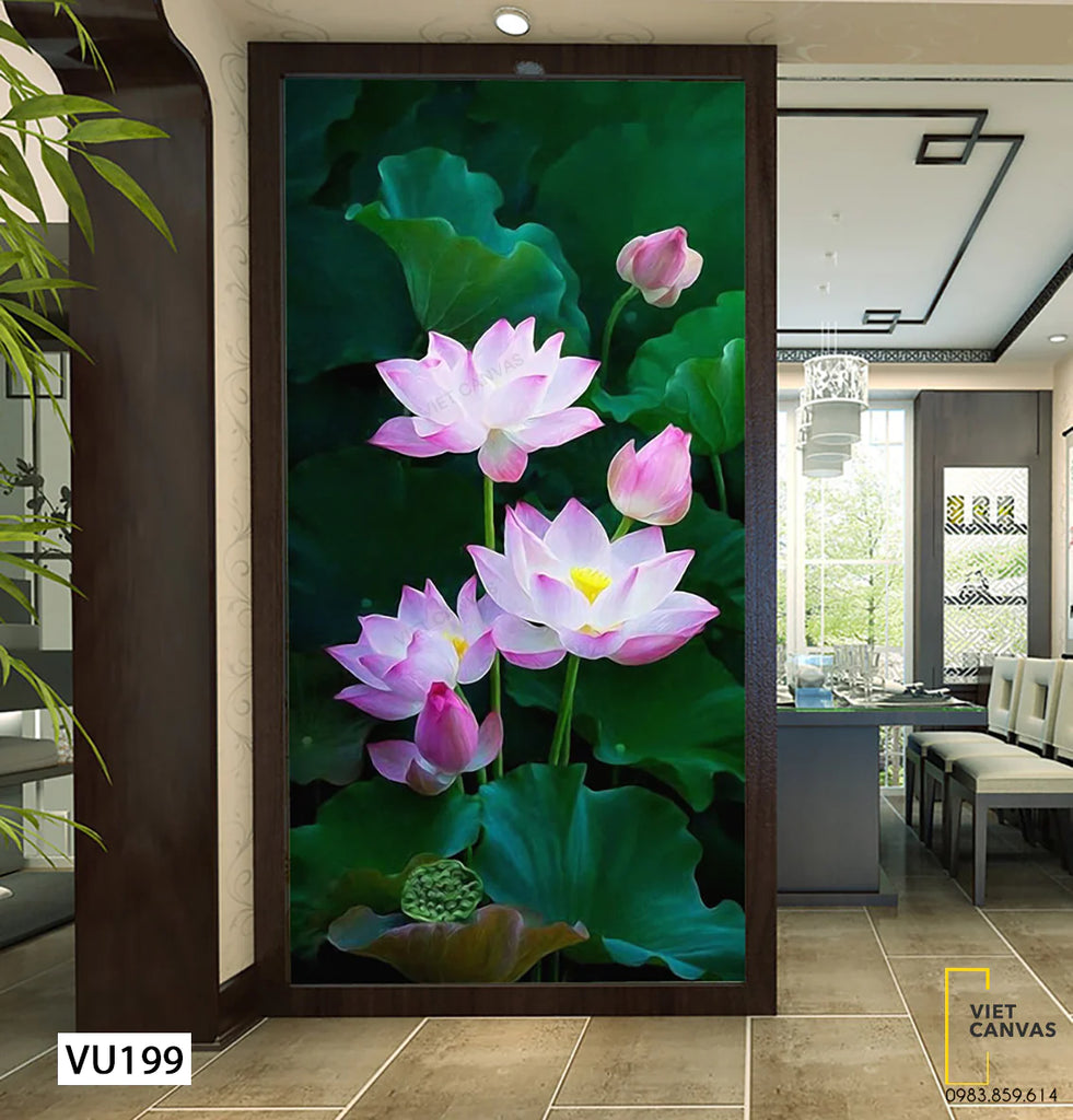 Hướng dẫn chọn và bài trí tranh hoa sen trong không gian sống