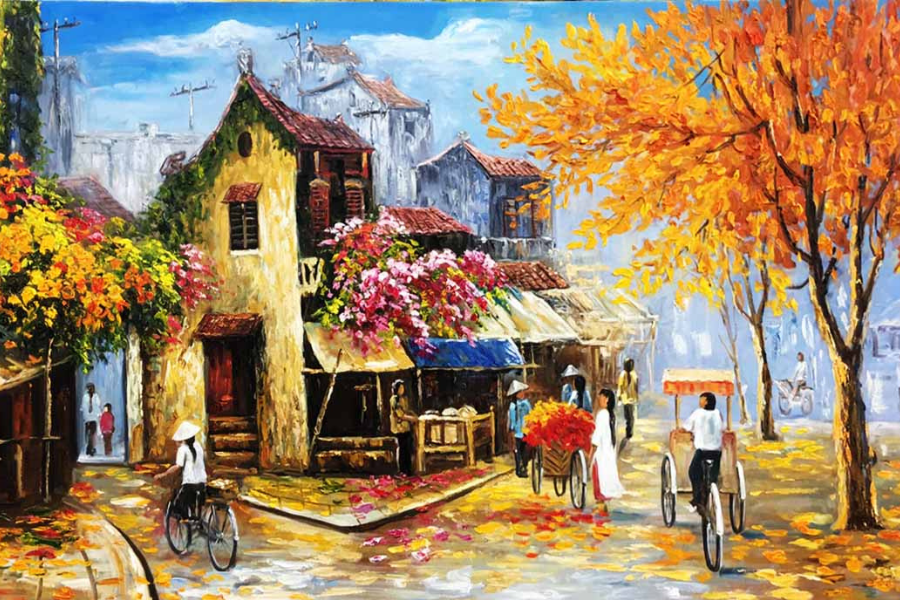 Những bức tranh sơn dầu nổi tiếng về Hà Nội và ý nghĩa