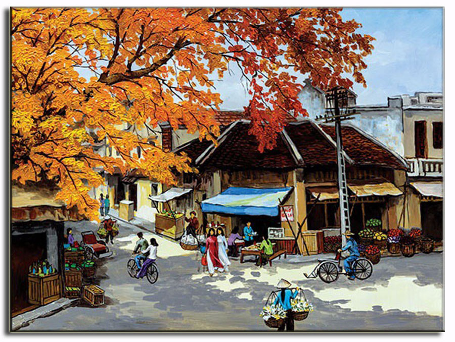 Tổng quan về bức tranh phố cổ Hà Nội